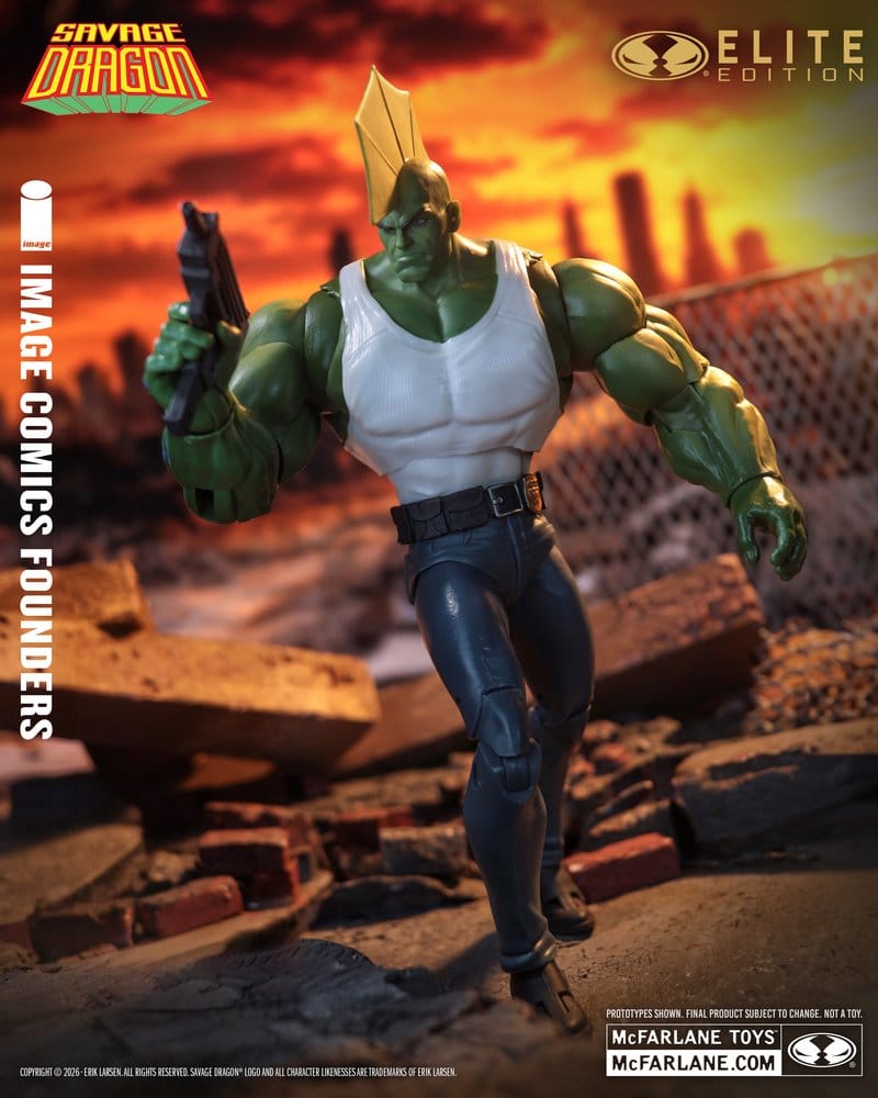 McFarlane Toys Image Comics Founders Series Savage Dragon McFarlane Elite Edition Actionfigur