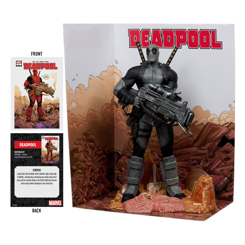 McFarlane Toys Marvel Collection Deadpool Grey Suit Chase 1/6 Statue