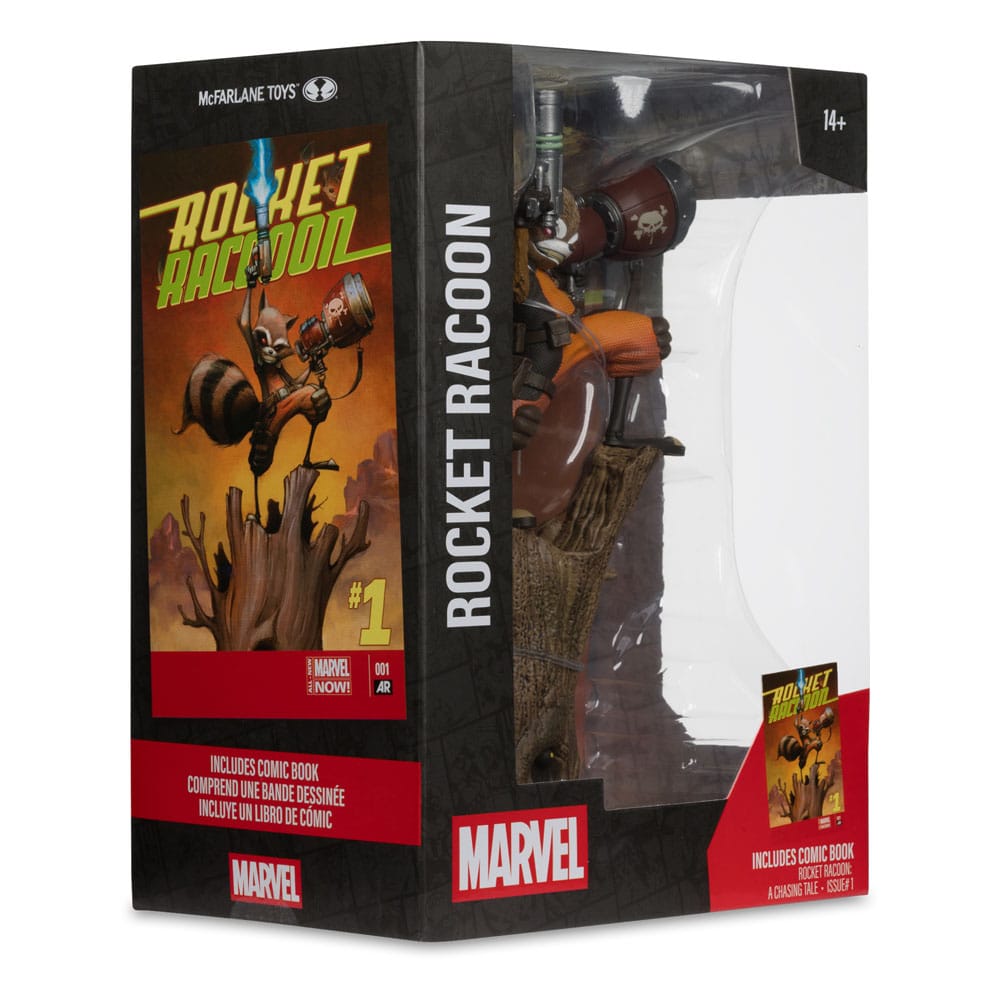 McFarlane Toys Marvel Collection Rocket Raccoon A Chasing Tale 1 1/6 Statue