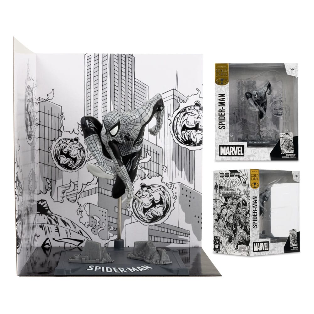 McFarlane Toys Marvel Spider-Man Line Art Gold Label 1/10 Statue