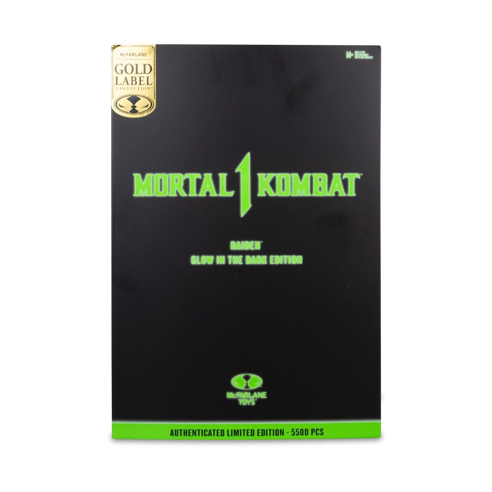 McFarlane Toys Mortal Kombat Raiden Glow in the Dark Edition Gold Label Actionfigur