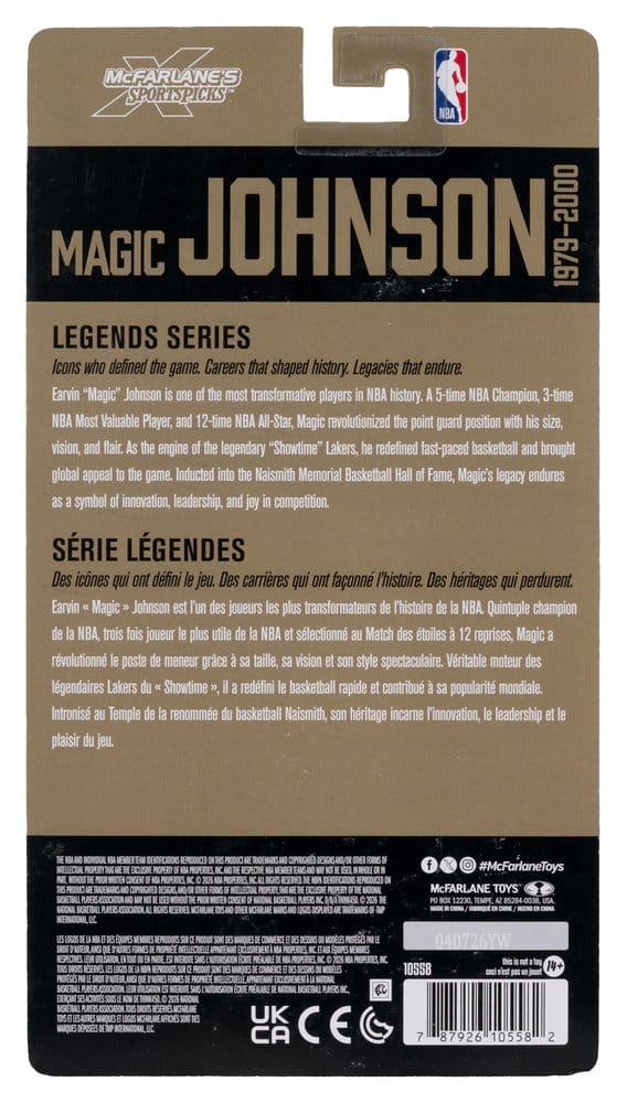 McFarlane Toys NBA Legends Series Earvin Magic Johnson Los Angeles Lakers Actionfigur