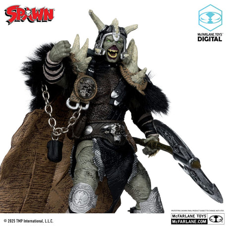 McFarlane Toys Spawn The Dark Ages Bloodaxe mit Pferd 30th Anniversary Actionfigur