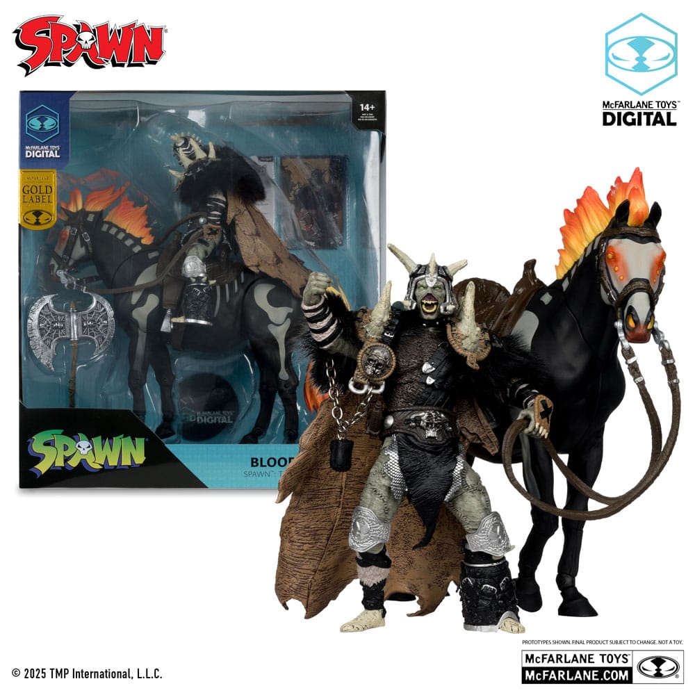 McFarlane Toys Spawn The Dark Ages Bloodaxe mit Pferd 30th Anniversary Actionfigur