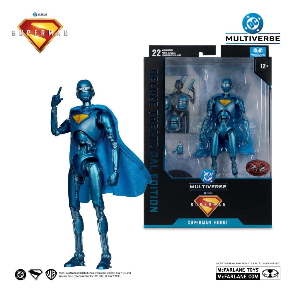 McFarlane Toys Superman 2025 DC Multiverse Deluxe Superman Robot Red Platinum Edition Actionfigur