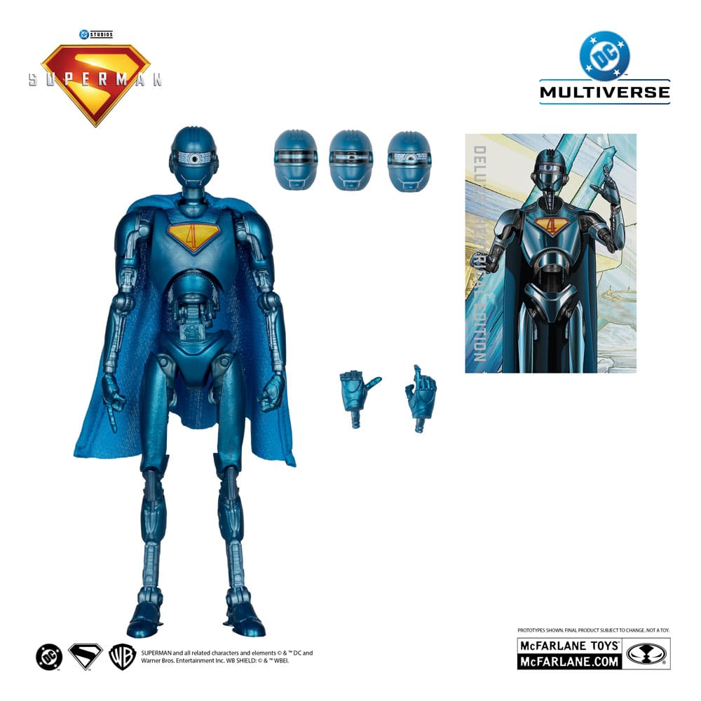 McFarlane Toys Superman 2025 DC Multiverse Deluxe Superman Robot Red Platinum Edition Actionfigur