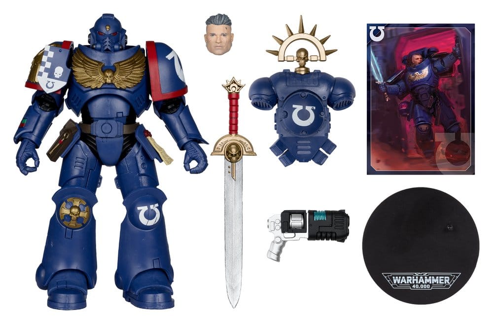 McFarlane Toys Warhammer 40,000 Total War 3rd Company Lieutenant (Ultramarines) Actionfigur