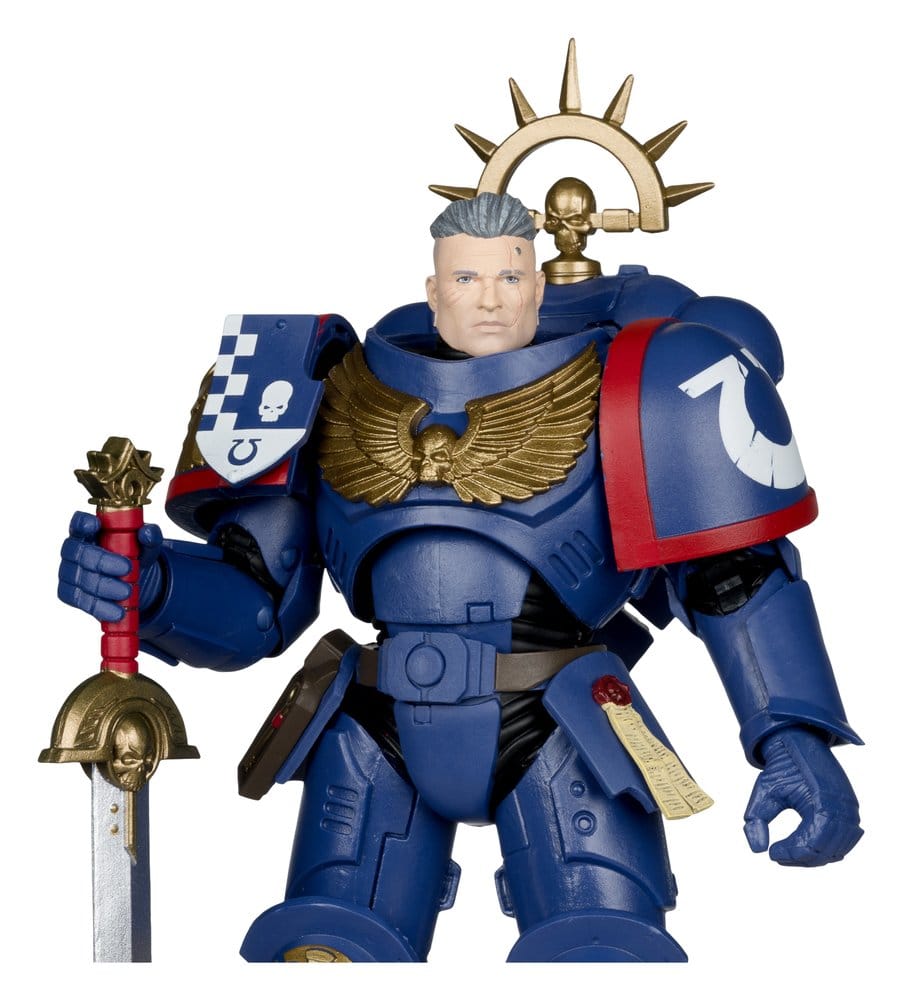 McFarlane Toys Warhammer 40,000 Total War 3rd Company Lieutenant (Ultramarines) Actionfigur