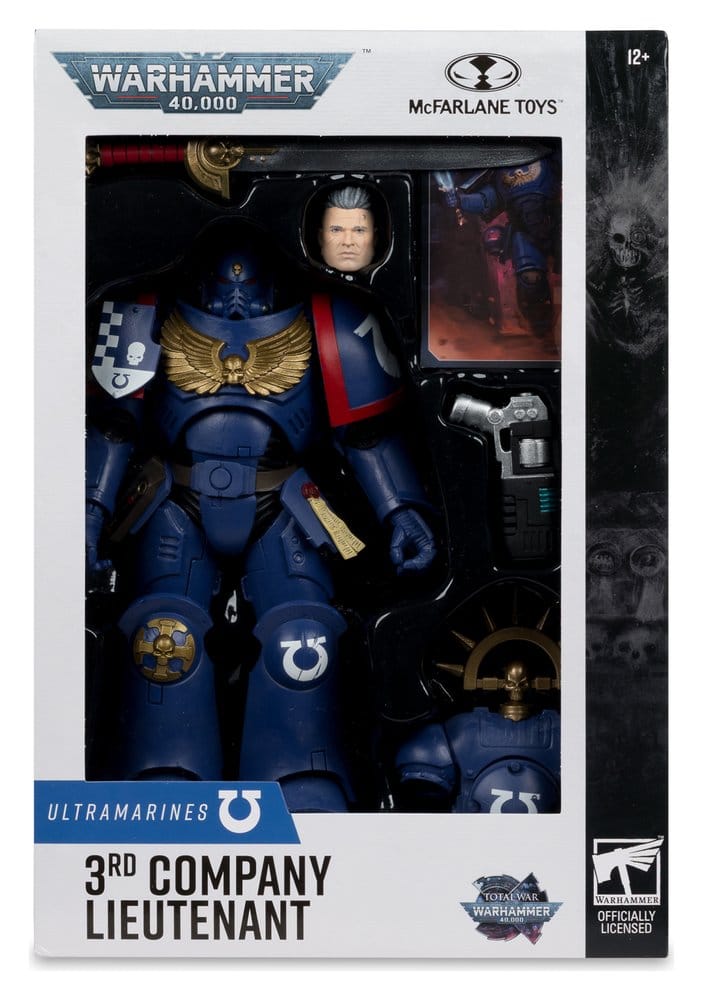 McFarlane Toys Warhammer 40,000 Total War 3rd Company Lieutenant (Ultramarines) Actionfigur