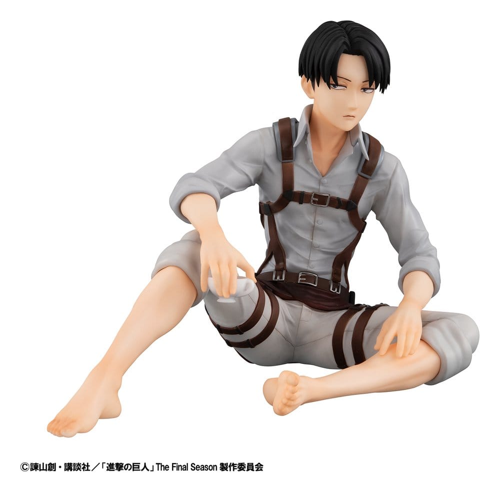 Megahouse Attack On Titan G.E.M. Series Eren Yeager & Squad Captain Levi Palm Size Figuren
