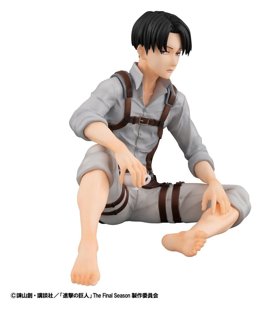 Megahouse Attack On Titan G.E.M. Series Eren Yeager & Squad Captain Levi Palm Size Figuren
