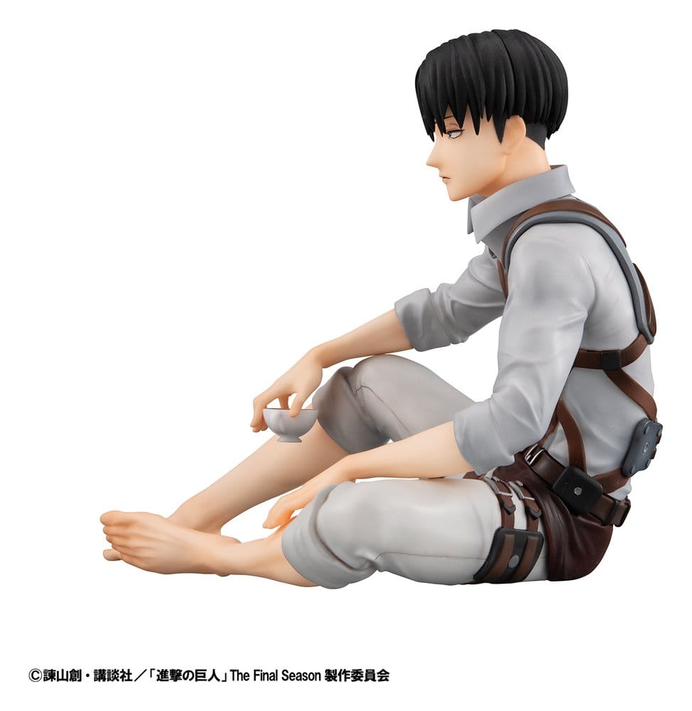 Megahouse Attack On Titan G.E.M. Series Eren Yeager & Squad Captain Levi Palm Size Figuren