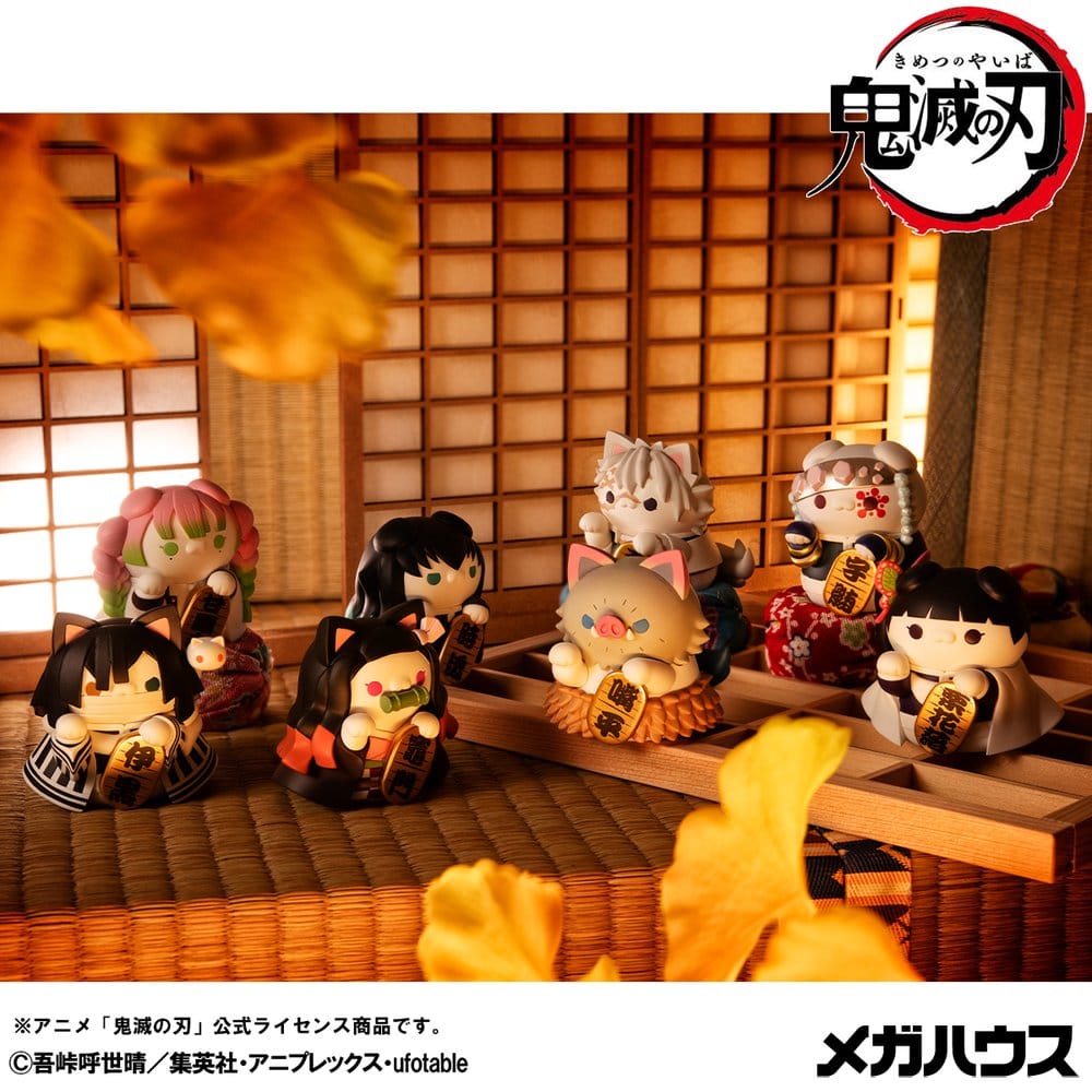 Megahouse Demon Slayer Kimetsu no Yaiba Mega Cat Project Fortune Cats ver.02 Blind Box