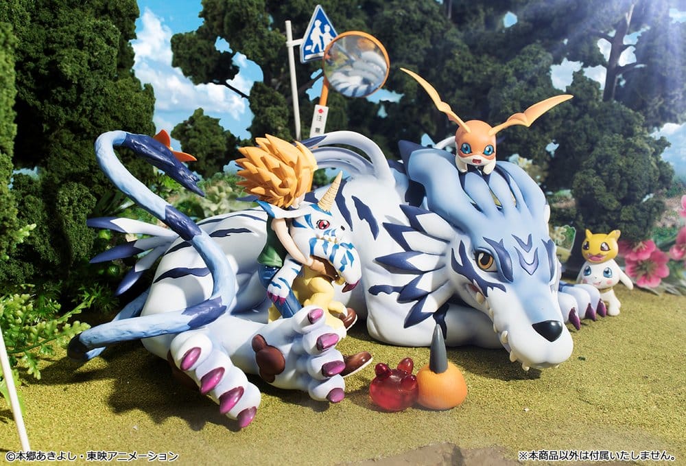 Megahouse Digimon Adventure G.E.M. Series Garurumon & Ishida Yamato Figur