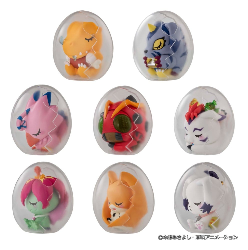 Megahouse Digimon Adventure Good Night Digicolle Mega Egg Figure Minifiguren Display Blind Box