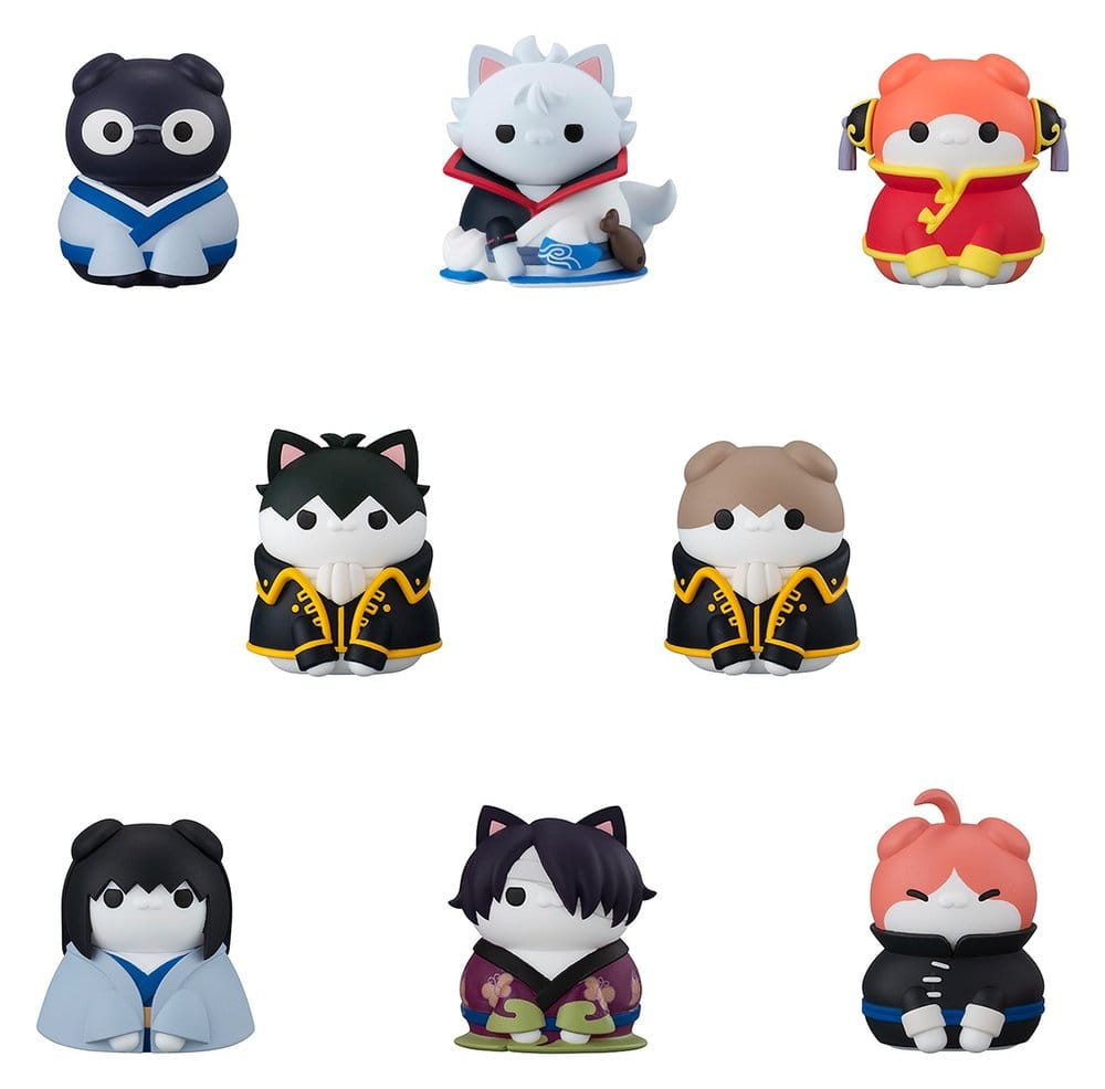 Megahouse Gintama Mega Cat Project Nyantama Go Meow-Meow Edition! Blind Box Display (8) (Repeat) Minifiguren