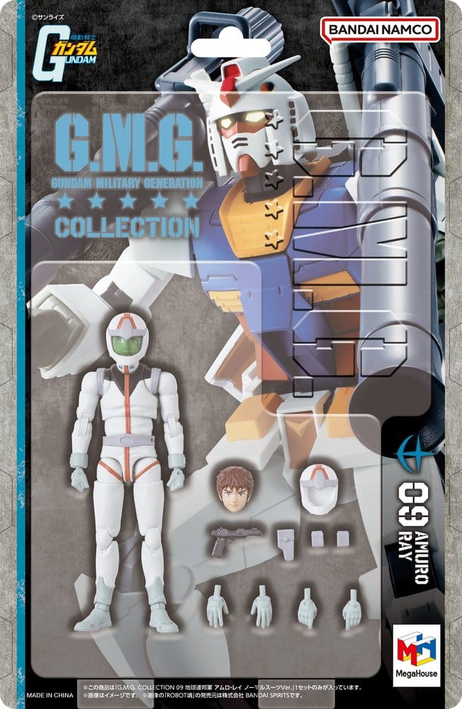 Megahouse Mobile Suit Gundam Earth Federation Amuro Ray Normal Suit Ver. (Repeat) G.M.G. Collection Figur