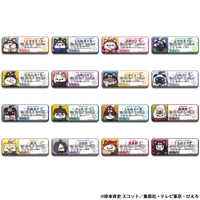 Megahouse Naruto Mega Cat Project Nyaruto! Metall Ansteck-Buttons Name Sortiment