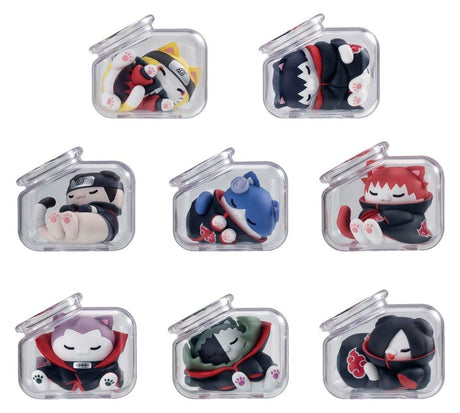 Megahouse Naruto Shippuden Mega Cat Project Good Night Nyaruto! Gathering Akatsuki Vol. 1 Edition Blind Box Display