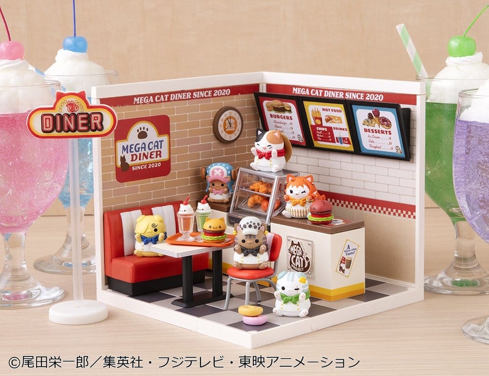 Megahouse One Piece Mega Cat Project NyanPieceNyan Diner Minifiguren