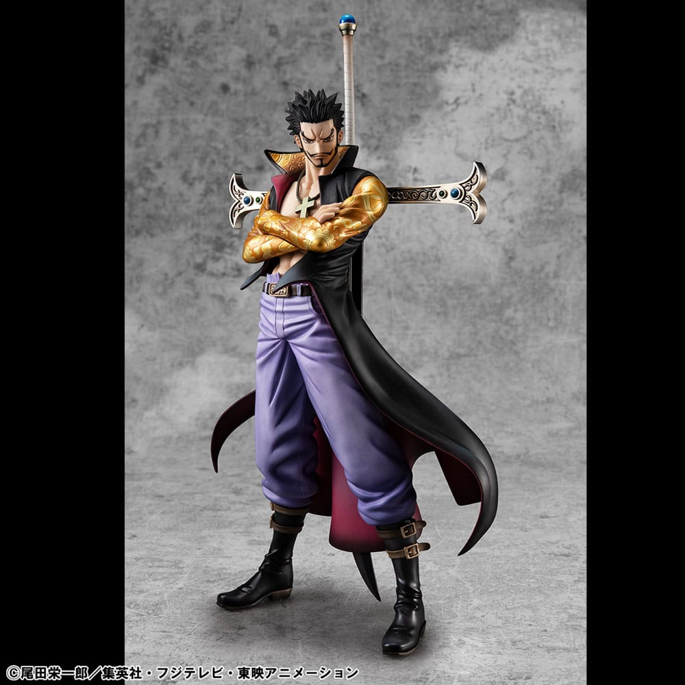 Megahouse One Piece P.O.P SA-MAXIMUM Hawk Eye Dracule Mihawk Ver. R Statue