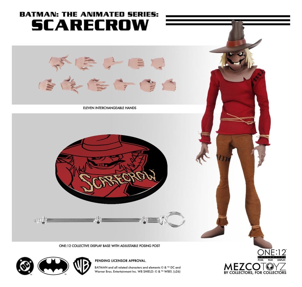 Mezco Toys Batman: Die Zeichentrickserie One:12 Collective Actionfigur Scarecrow 17 cm