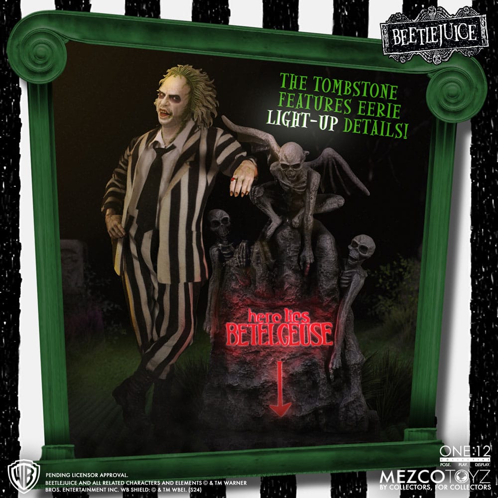 Mezco Toys Beetlejuice Deluxe Edition 1/12 Actionfigur