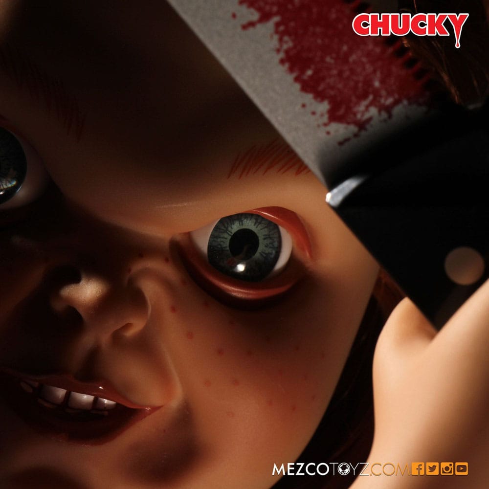 Mezco Toys Chucky Die Mörderpuppe Puppe Sneering Chucky mit Sound MDS Mega Scale