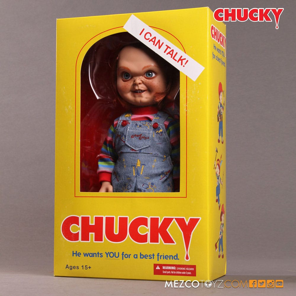 Mezco Toys Chucky Die Mörderpuppe Puppe Sneering Chucky mit Sound MDS Mega Scale