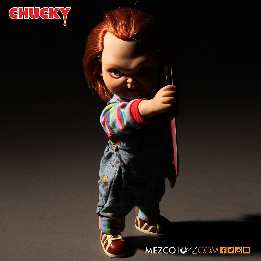 Mezco Toys Chucky Die Mörderpuppe Puppe Sneering Chucky mit Sound MDS Mega Scale