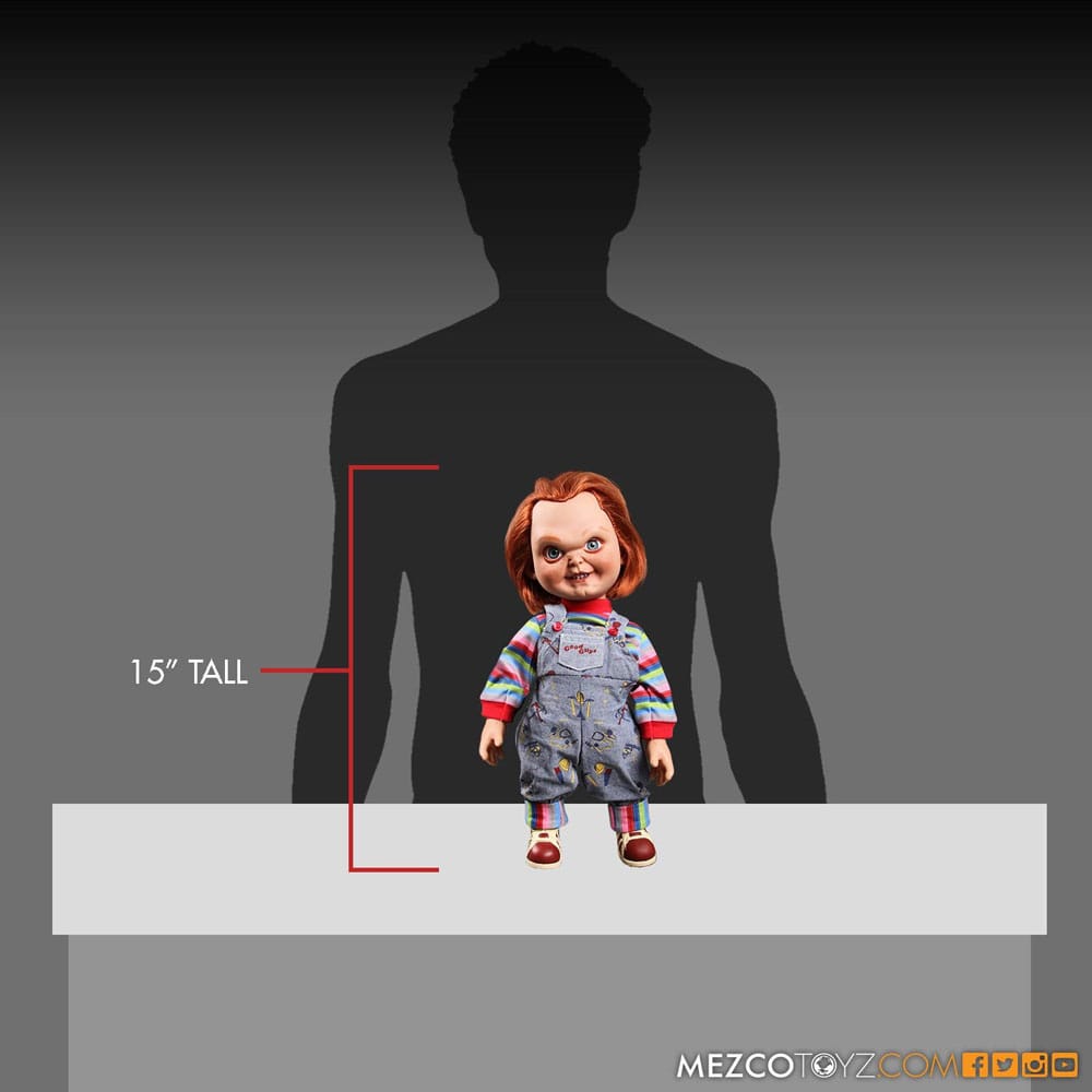 Mezco Toys Chucky Die Mörderpuppe Puppe Sneering Chucky mit Sound MDS Mega Scale