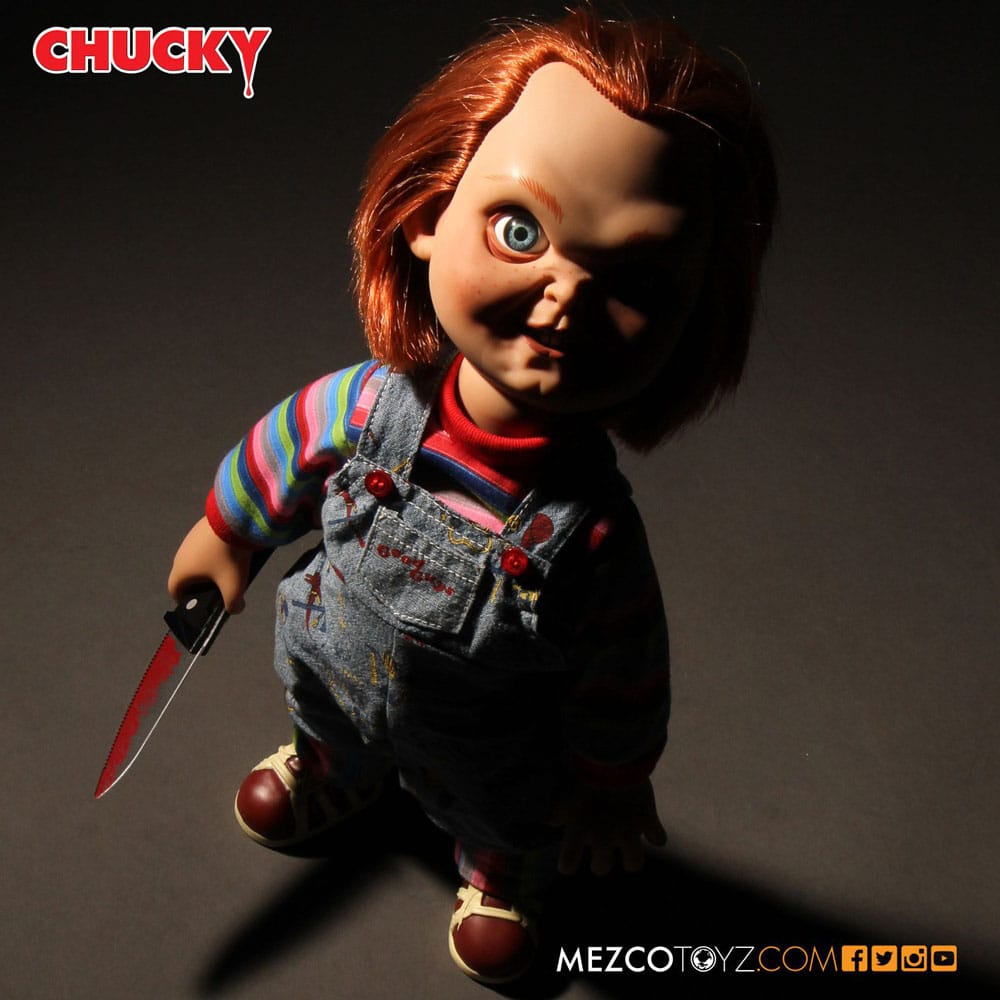 Mezco Toys Chucky Die Mörderpuppe Puppe Sneering Chucky mit Sound MDS Mega Scale