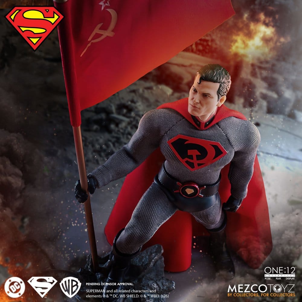 Mezco Toys DC Comics Collective Superman Red Son One:12 1/12 Actionfigur