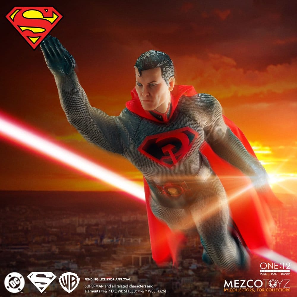 Mezco Toys DC Comics Collective Superman Red Son One:12 1/12 Actionfigur