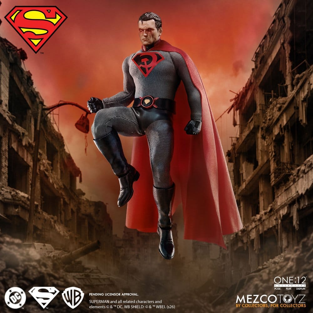 Mezco Toys DC Comics Collective Superman Red Son One:12 1/12 Actionfigur
