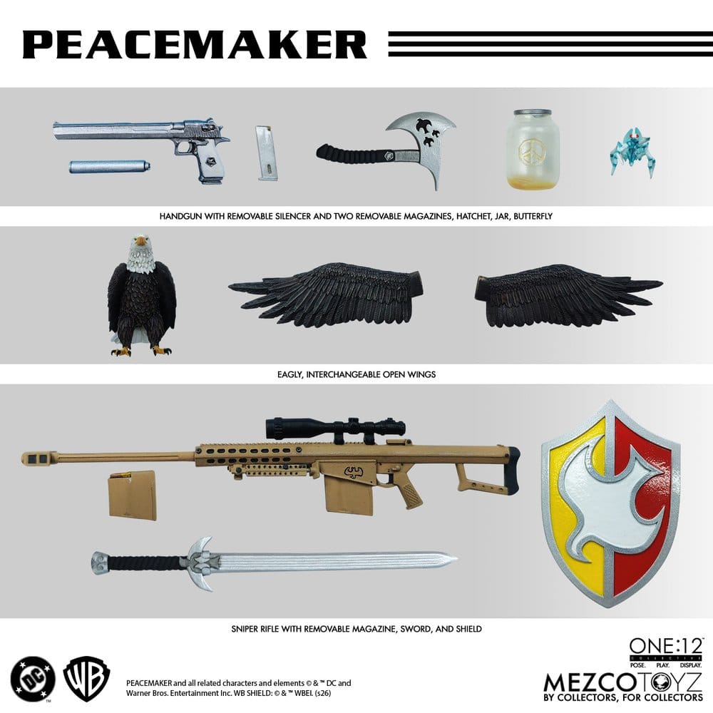 Mezco Toys DC Comics Peacemaker One:12 Collective 1/12 Actionfigur