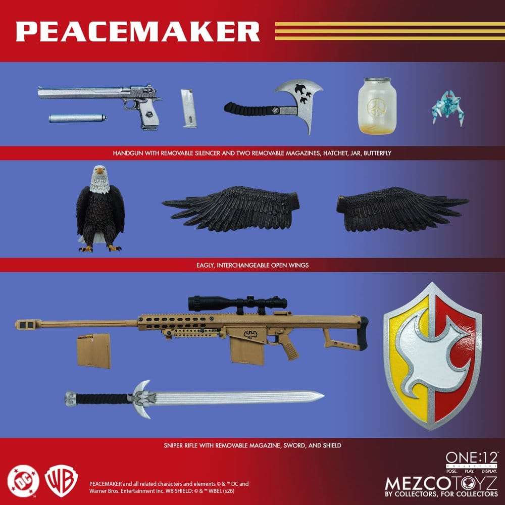 Mezco Toys DC Comics Peacemaker One:12 Collective 1/12 Actionfigur