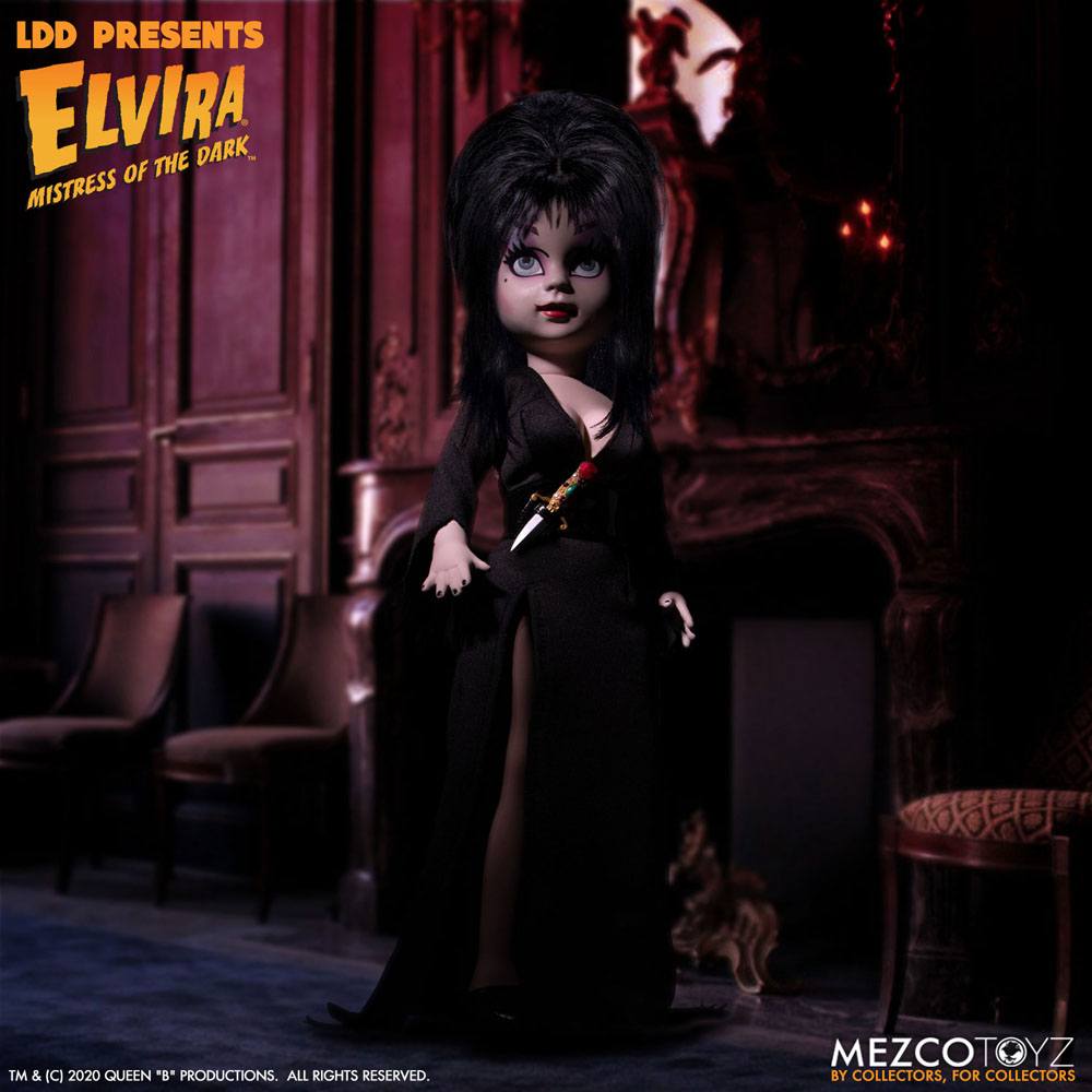 Mezco Toys Elvira Herrscherin der Dunkelheit LDD Presents Puppe