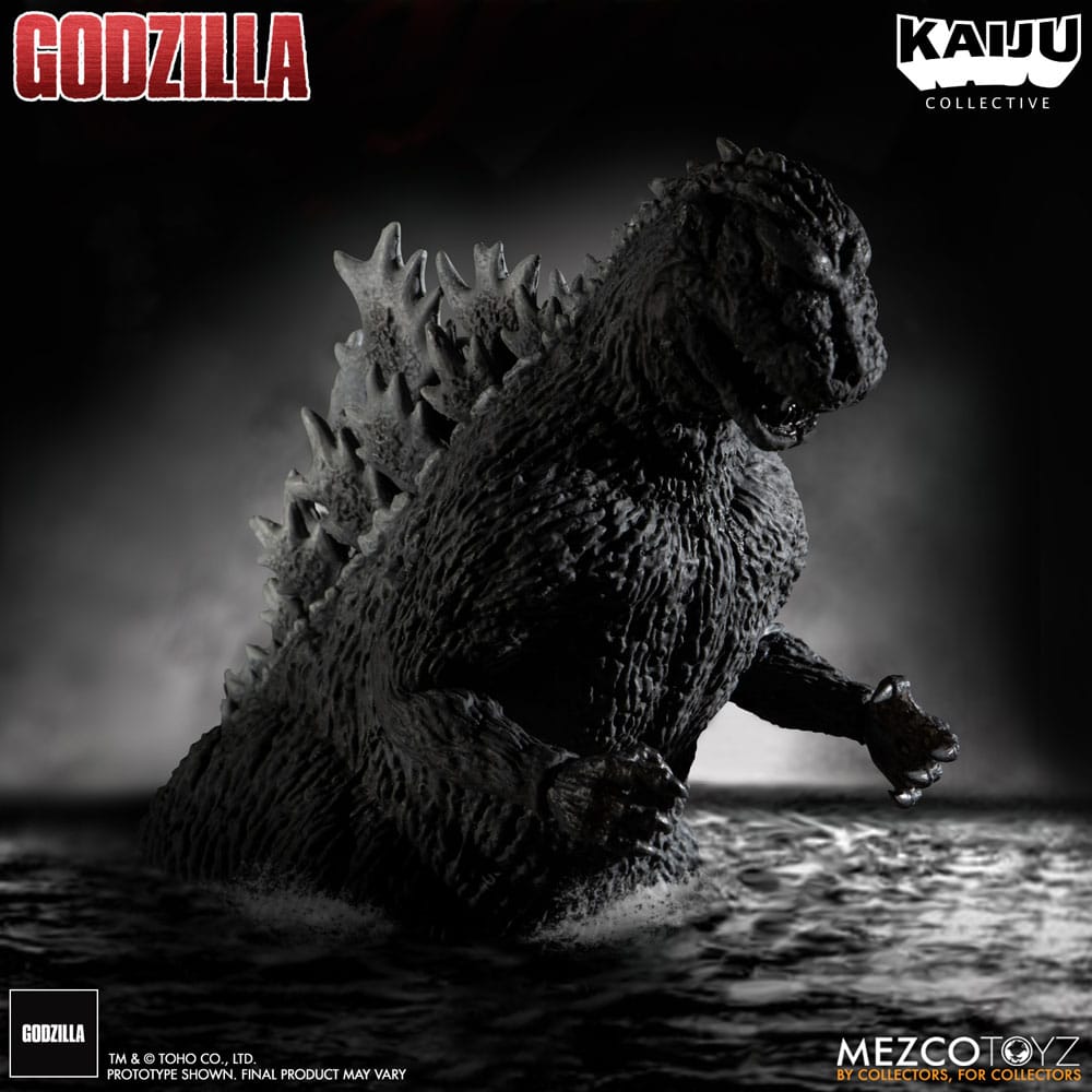 Mezco Toys Godzilla (1954) Kaiju Collective Godzilla - Black & White Edition Actionfigur