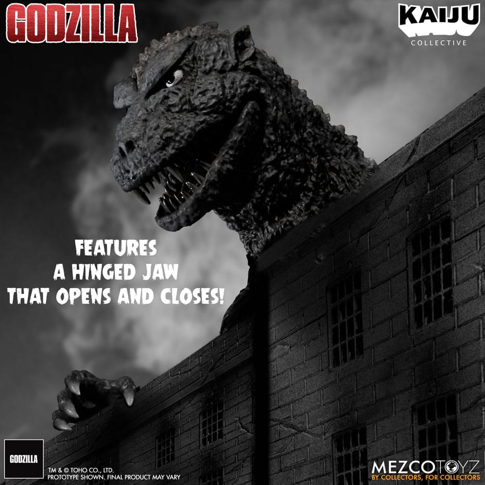 Mezco Toys Godzilla (1954) Kaiju Collective Godzilla - Black & White Edition Actionfigur
