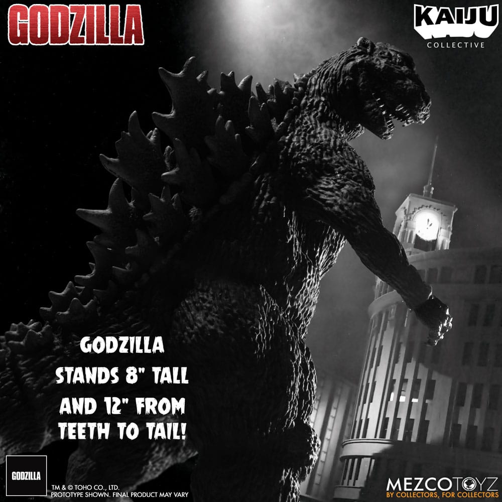 Mezco Toys Godzilla (1954) Kaiju Collective Godzilla - Black & White Edition Actionfigur