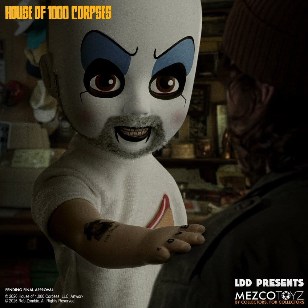 Mezco Toys Haus der 1000 Leichen LDD Presents Captain Spaulding Puppe
