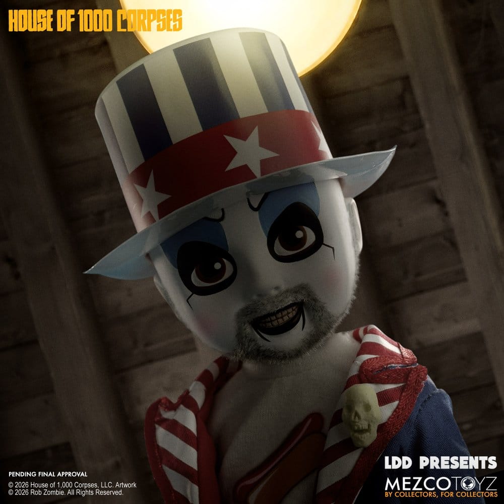 Mezco Toys Haus der 1000 Leichen LDD Presents Captain Spaulding Puppe