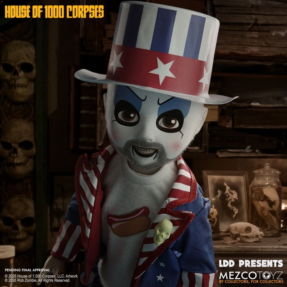 Mezco Toys Haus der 1000 Leichen LDD Presents Captain Spaulding Puppe