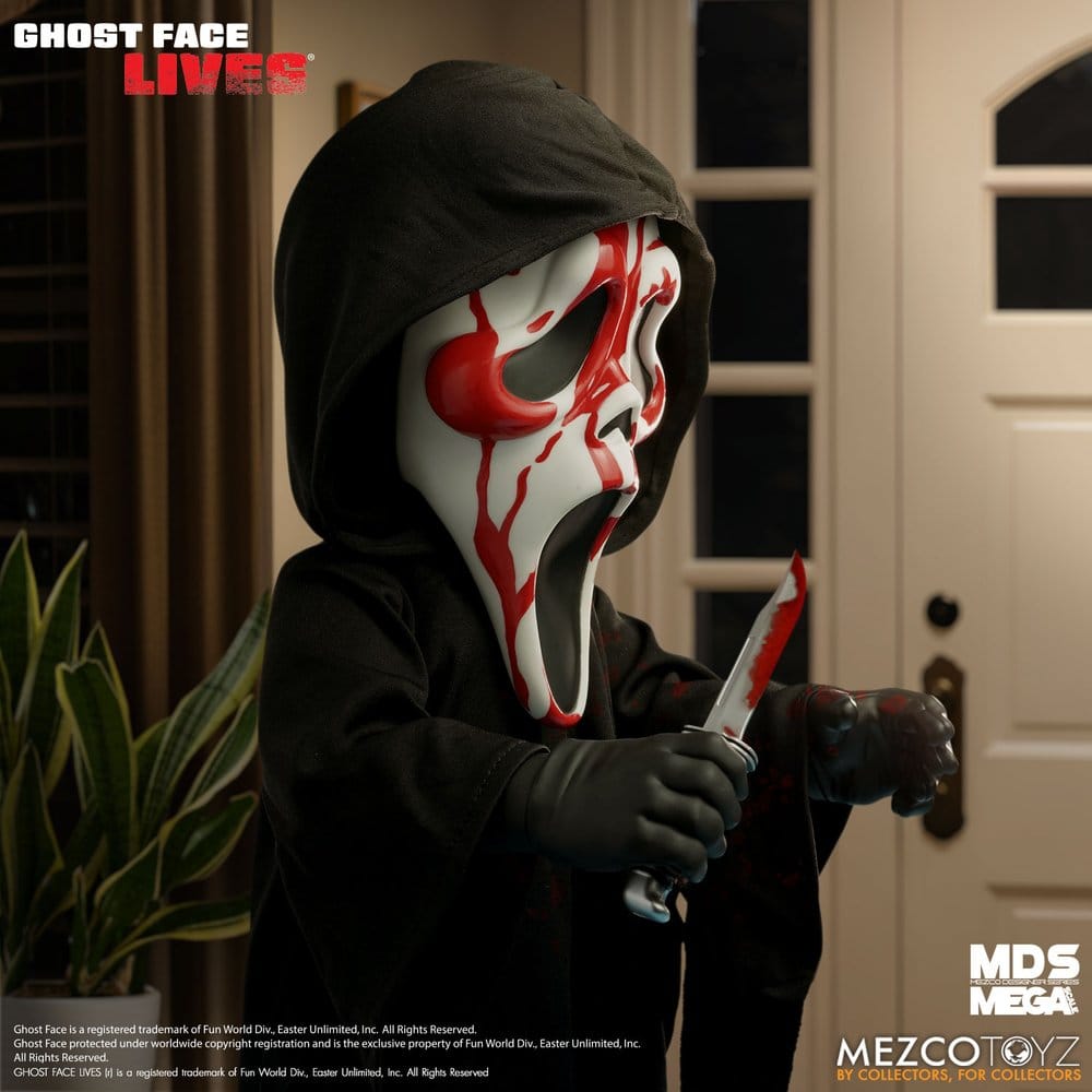 Mezco Toys Scream Bloody Ghost Face MDS Roto Puppe