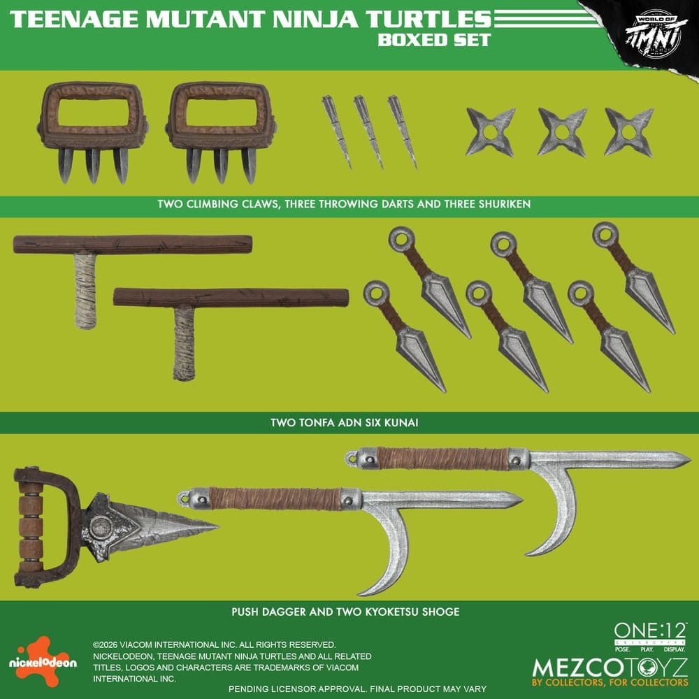 Mezco Toys Teenage Mutant Ninja Turtles One:12 Collective TMNT 1/12 Boxed Set Actionfiguren