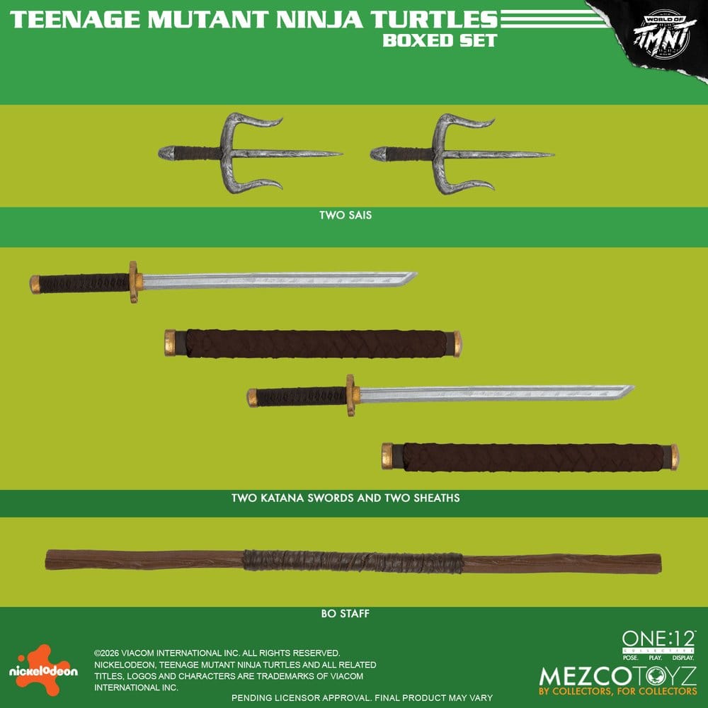 Mezco Toys Teenage Mutant Ninja Turtles One:12 Collective TMNT 1/12 Boxed Set Actionfiguren