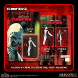 Mezco Toys Terrifier 2 5 Points Art the Clown and The Little Pale Girl Actionfigur
