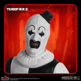 Mezco Toys Terrifier 2 5 Points Art the Clown and The Little Pale Girl Actionfigur