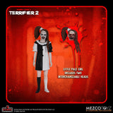 Mezco Toys Terrifier 2 5 Points Art the Clown and The Little Pale Girl Actionfigur